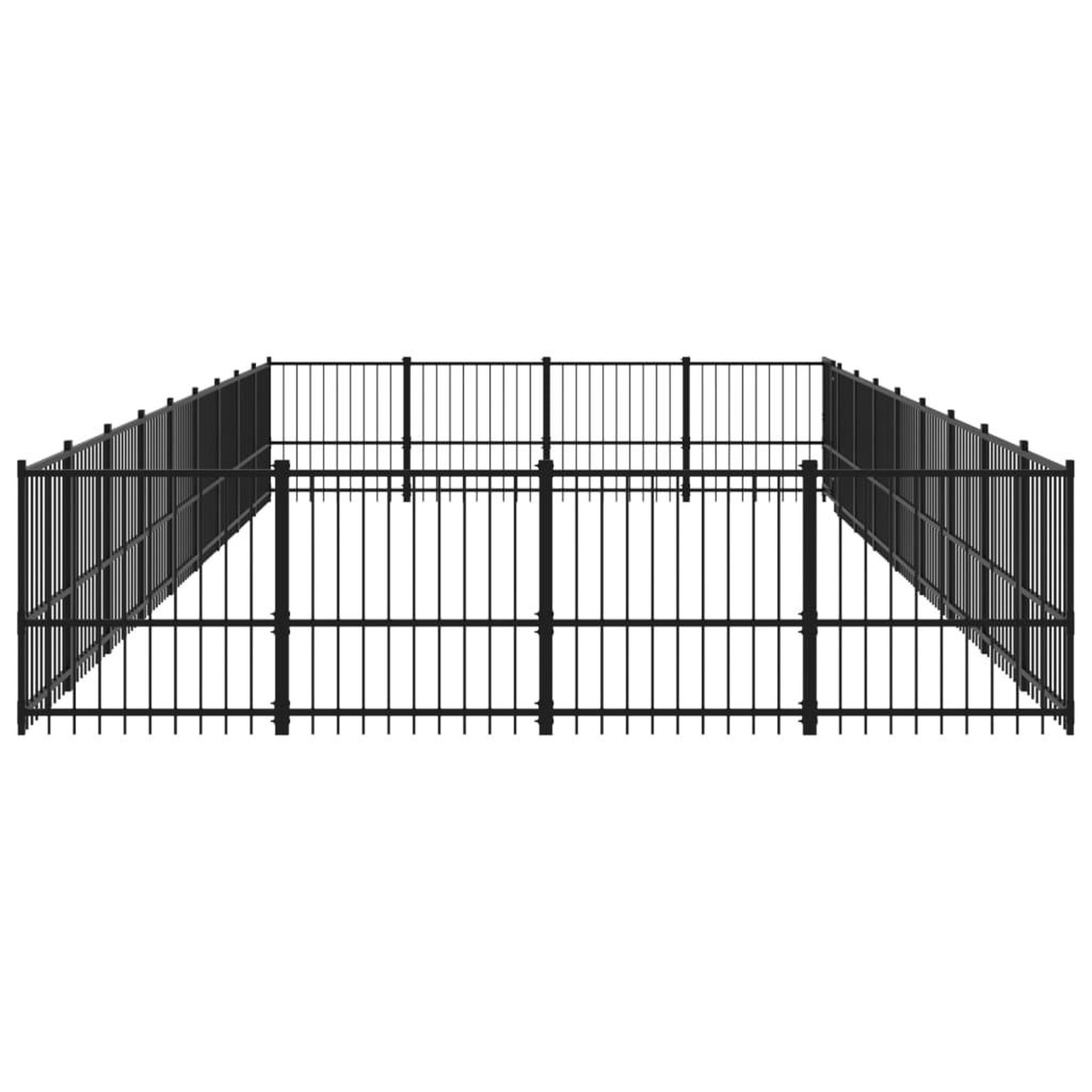 Voir la diapositive 4 : VIDAXL Chenil d'exterieur pour chiens Acier 33,87 m²