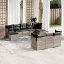Voir la diapositive 1 : VIDAXL Salon de jardin avec coussins 10 pcs gris clair resine tressee