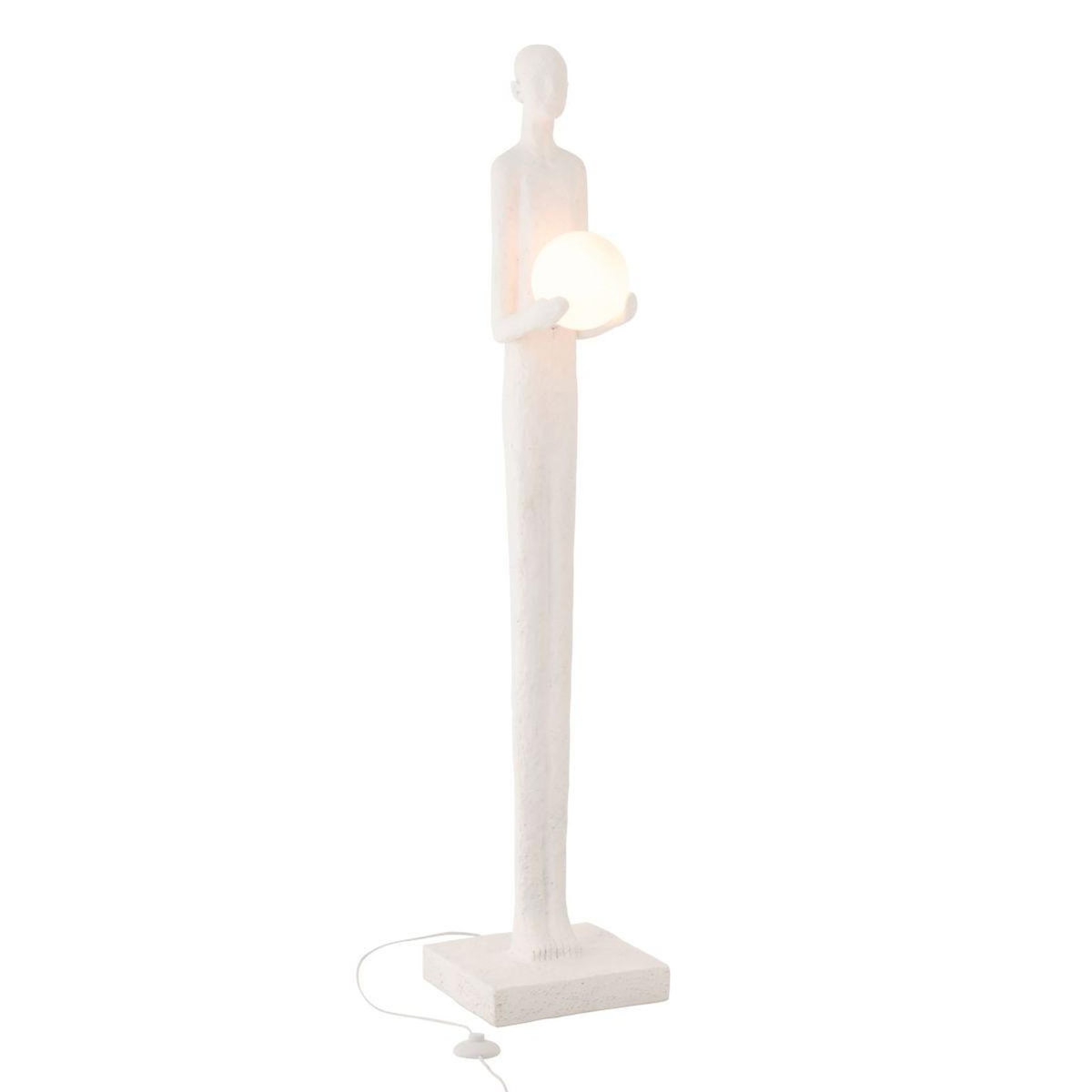 Paris Prix Lampadaire Uni en Résine  Personne  151cm Blanc