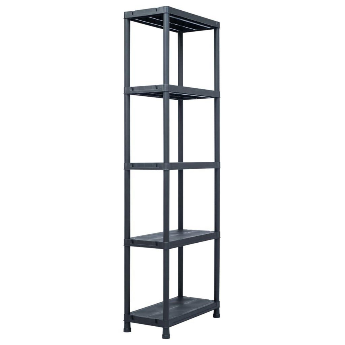 VIDAXL Etagere de rangement Noir 125 kg 60x30x180 cm Plastique