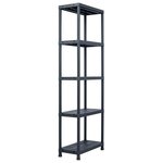 VIDAXL Etagere de rangement Noir 125 kg 60x30x180 cm Plastique
