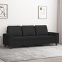 Voir la diapositive 1 : VIDAXL Canapé à 3 places Noir 180 cm Tissu