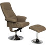 Voir la diapositive 3 : Habitat et Jardin Fauteuil relax + repose-pieds  Louis  - 1 place - Beige