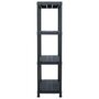 Voir la diapositive 3 : VIDAXL Etagere de rangement Noir 100 kg 60x30x138 cm Plastique