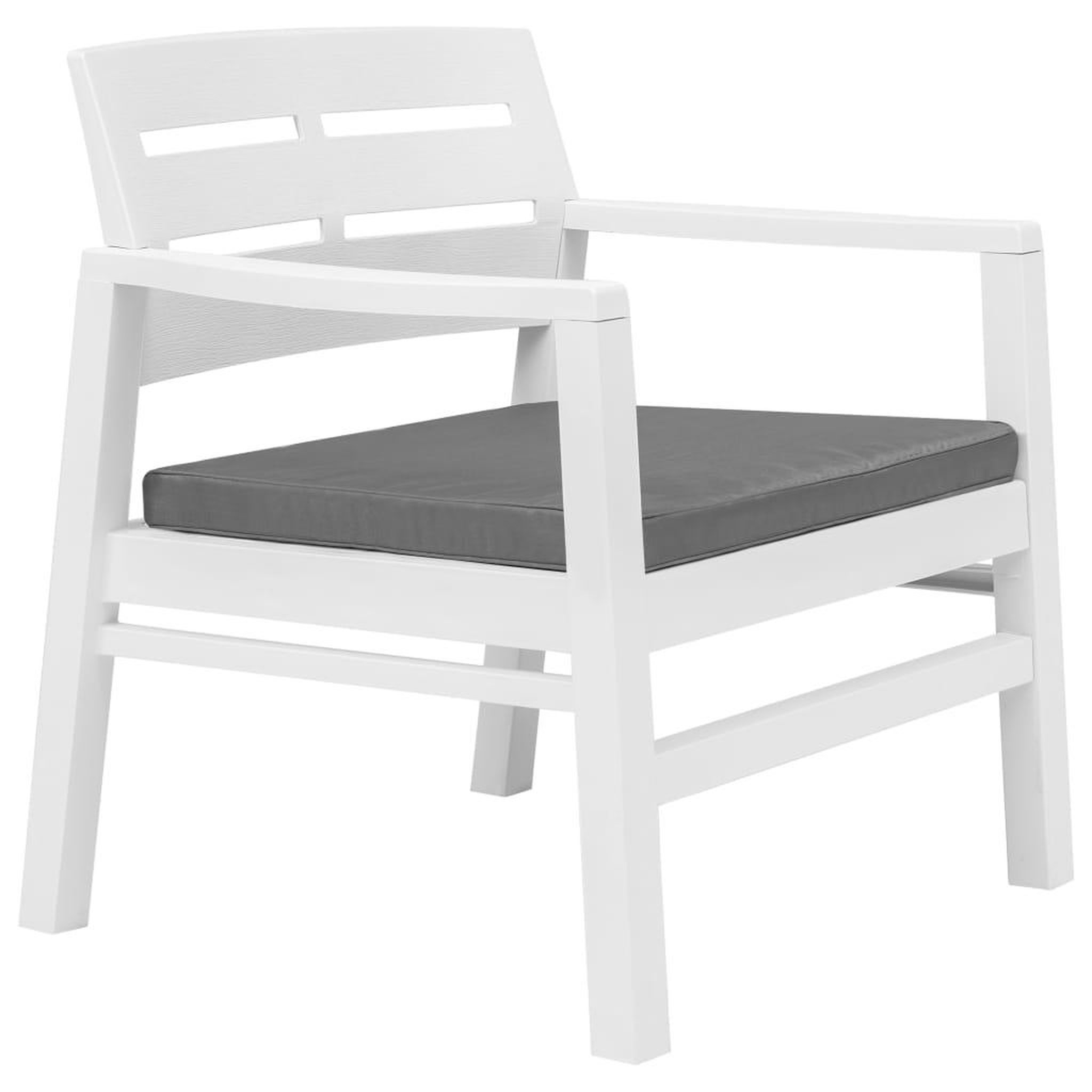 Voir la diapositive 4 : VIDAXL Salon de jardin 3 pcs Plastique Blanc