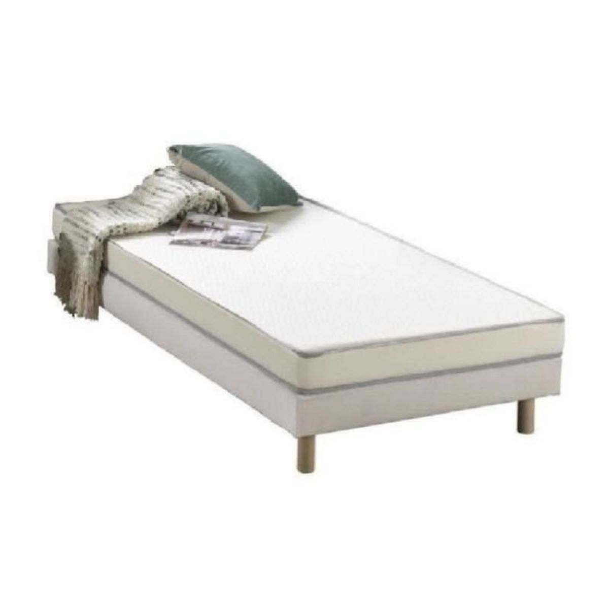 FINLANDEK Matelas mousse 90 x 190 - Confort ferme - Epaisseur 12 cm - Livre roule - FINLANDEK Kietoa