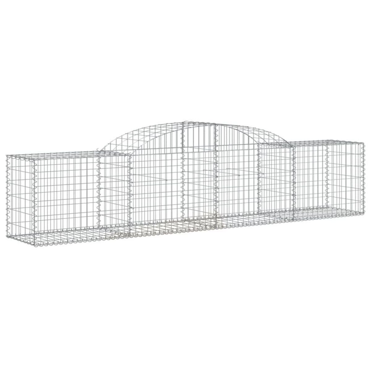 VIDAXL Panier de gabions arque 300x50x60/80 cm Fer galvanise