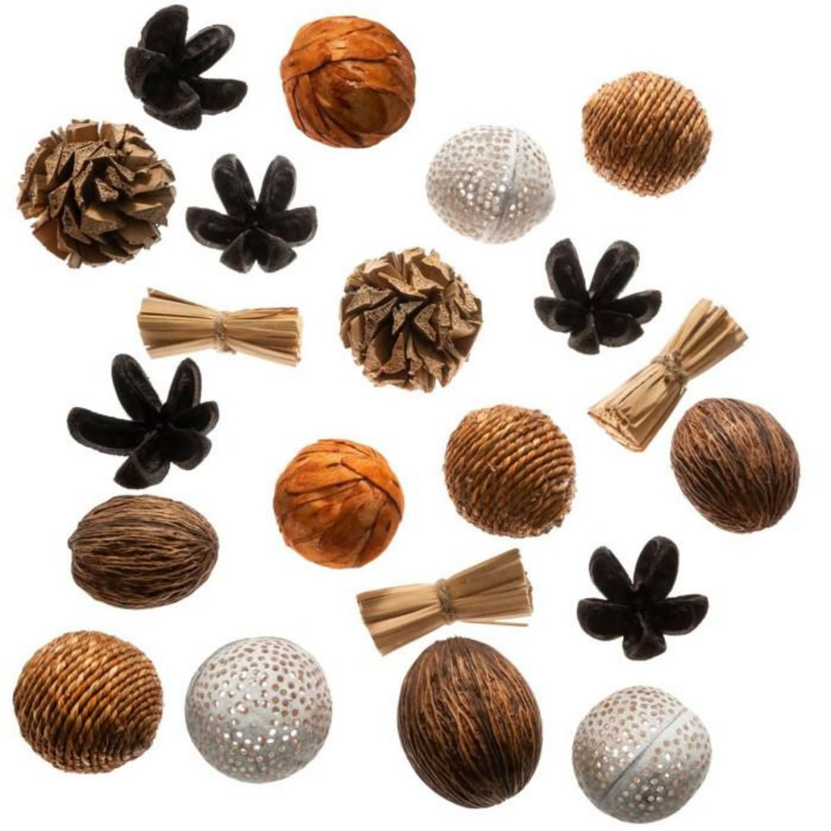 ATMOSPHERA Sachet Boules Déco  Safari  30cm Multicolore