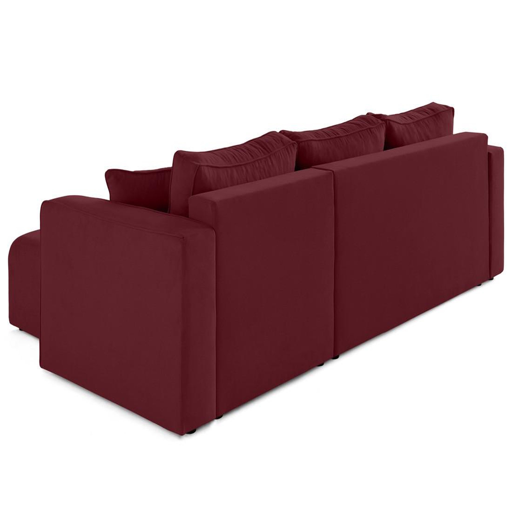 Voir la diapositive 5 : BEST MOBILIER Topaze - canapé d'angle déhoussable réversible 4 places en tissu