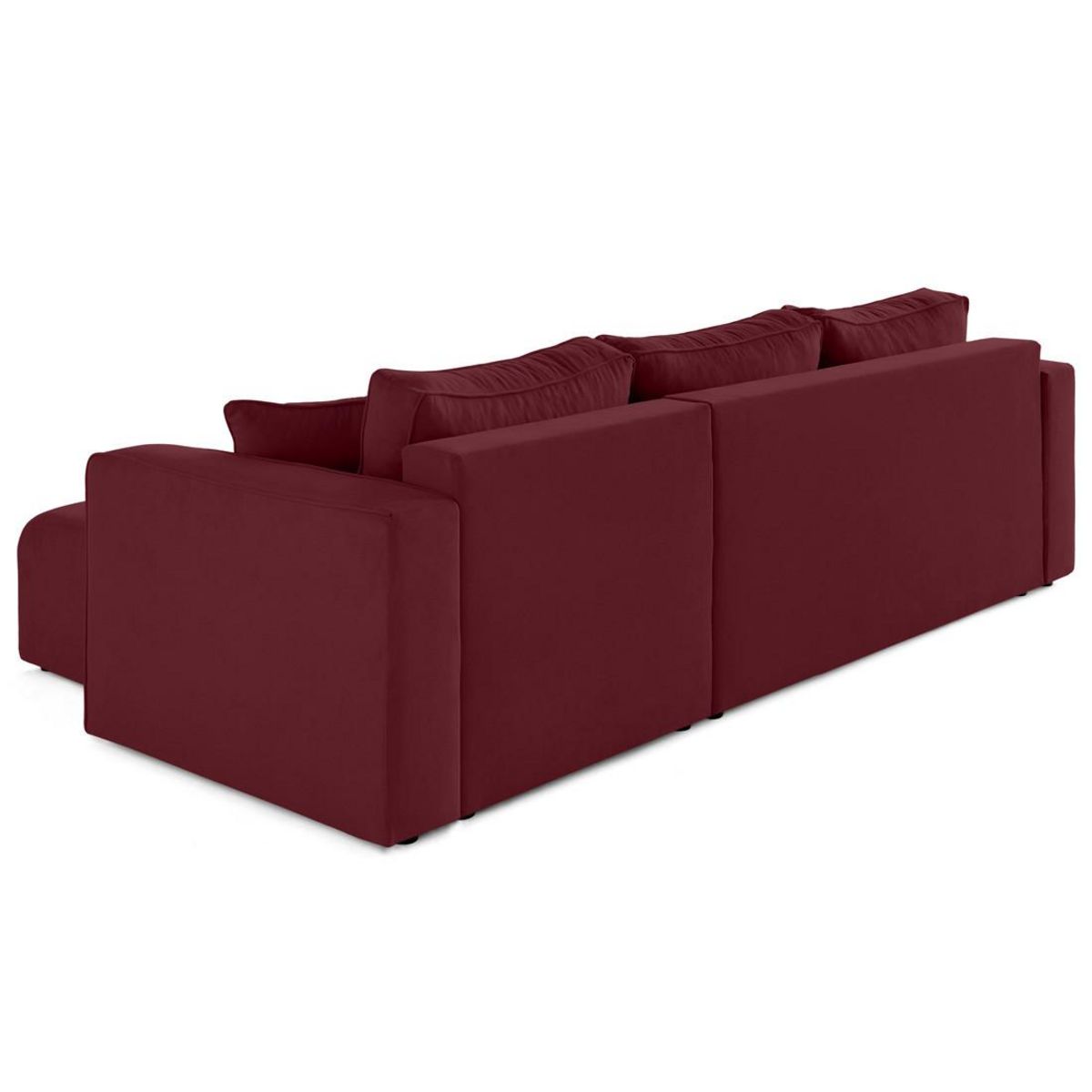 BEST MOBILIER Topaze - canapé d'angle déhoussable réversible 4 places en tissu