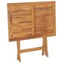 Voir la diapositive 5 : VIDAXL Table a dîner pliable de jardin 90x60x75 cm Bois de teck solide