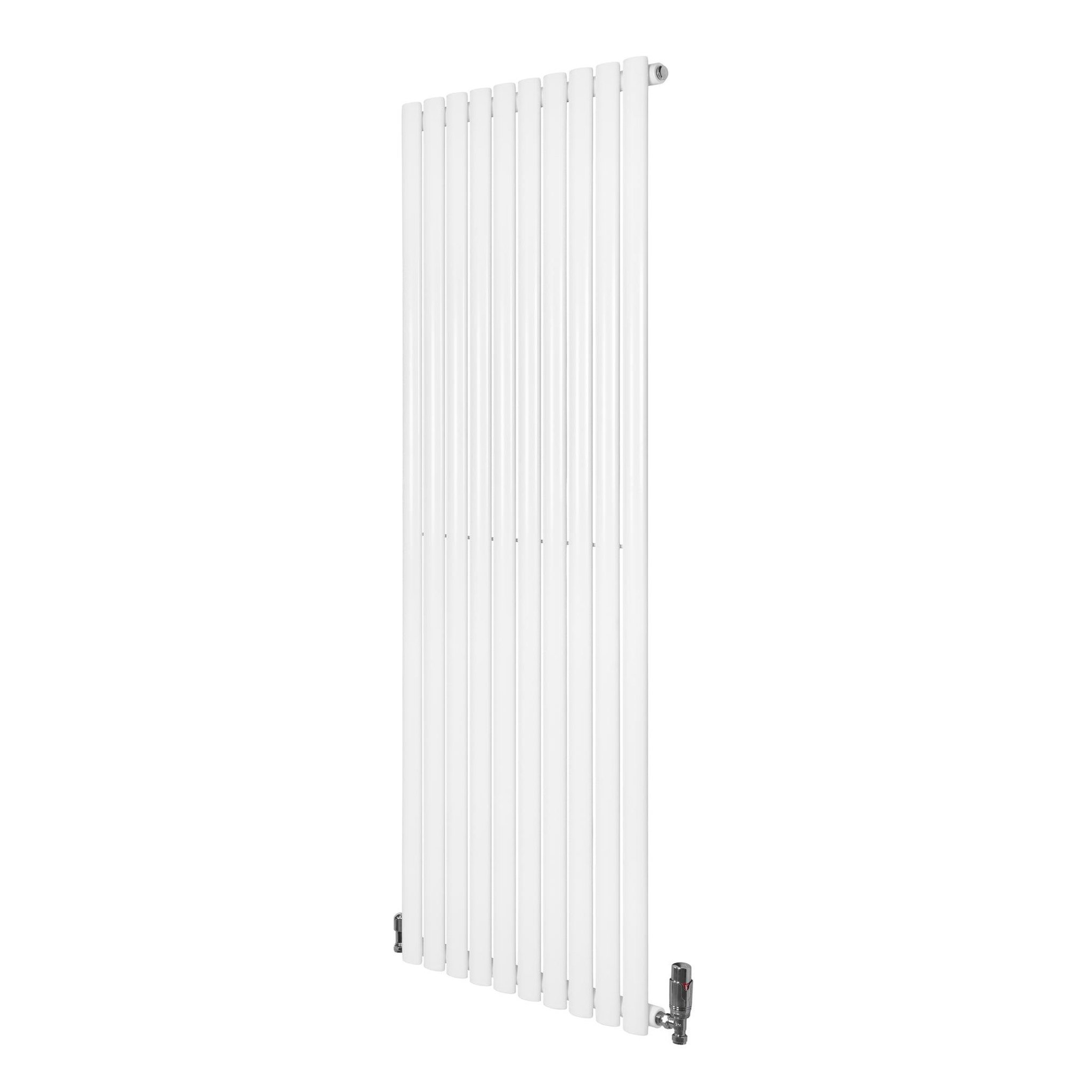 MONSTERSHOP Radiateur à colonnes ovales & vannes, 1 panneau - 1600 x 600 mm. Coloris disponibles : Blanc, Gris, Noir