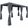 Voir la diapositive 1 : Habitat et Jardin Pergola bioclimatique en aluminium avec rideau et moustiquaire  Kensington  - 3 x 5 m - Gris