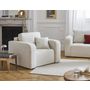 Voir la diapositive 1 : BEST MOBILIER Miro - fauteuil en velours texturé