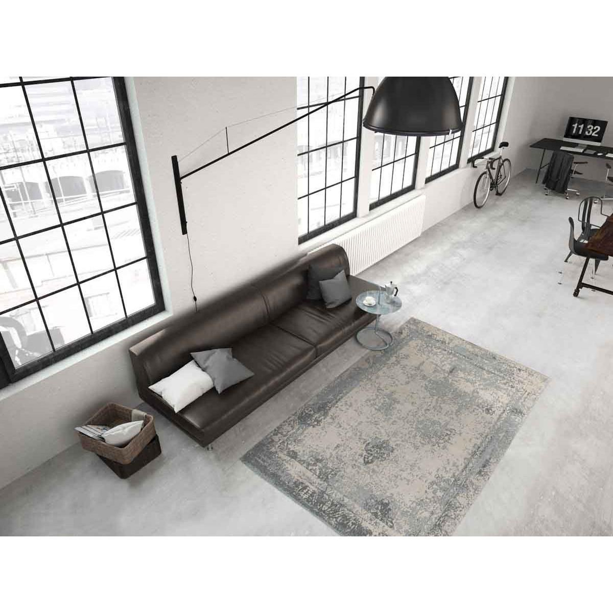 Voir la diapositive 4 : Paris Prix Tapis vintage tissé  nostalgia  gris