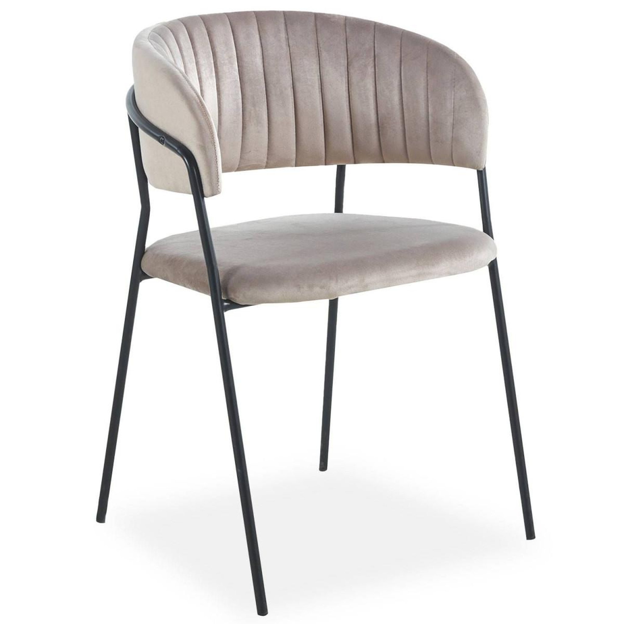 Voir la diapositive 3 : Paris Prix Lot de 8 chaises en velours  batora  79cm taupe & noir