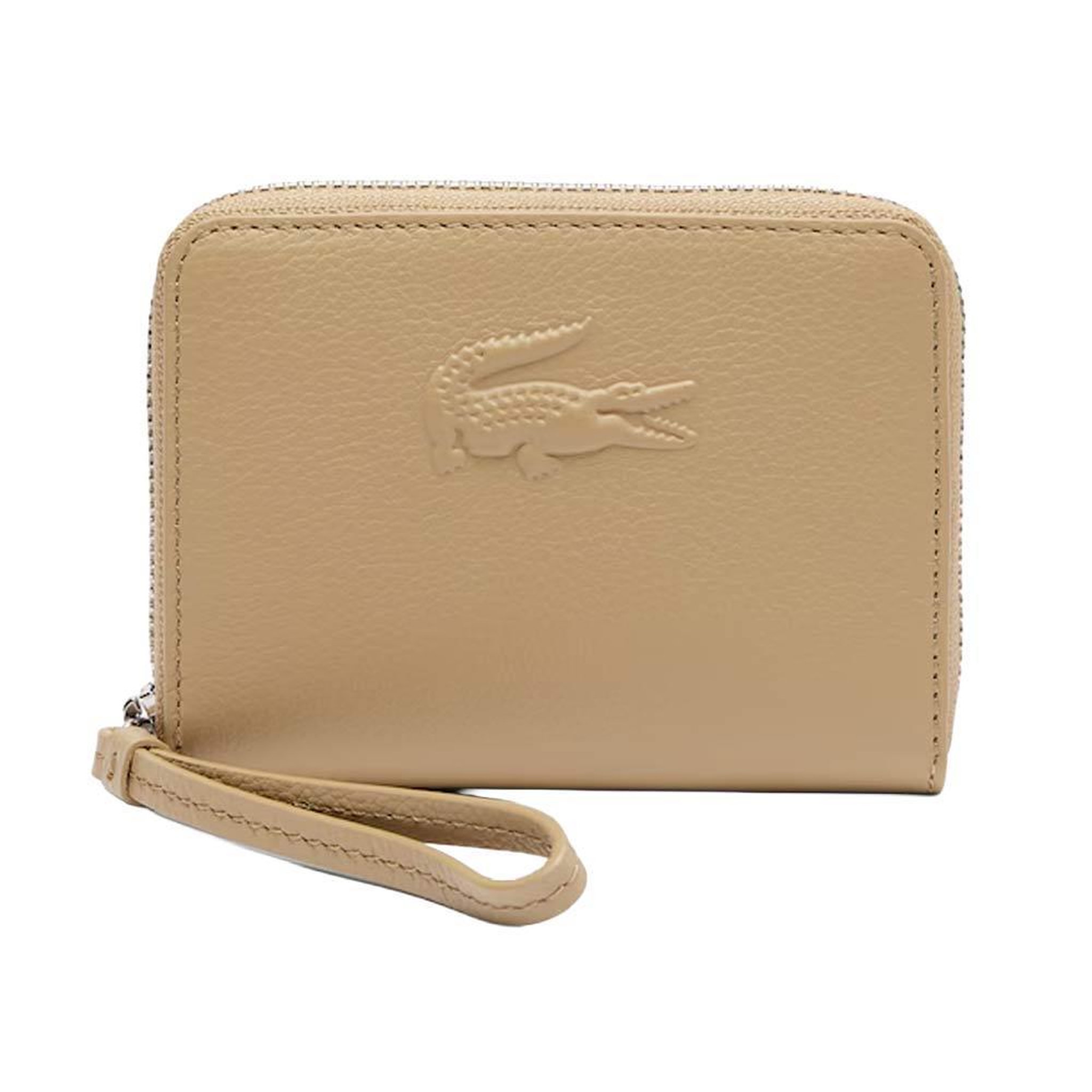 Lacoste Portefeuille beige femme lacoste leather. Coloris disponibles : Beige