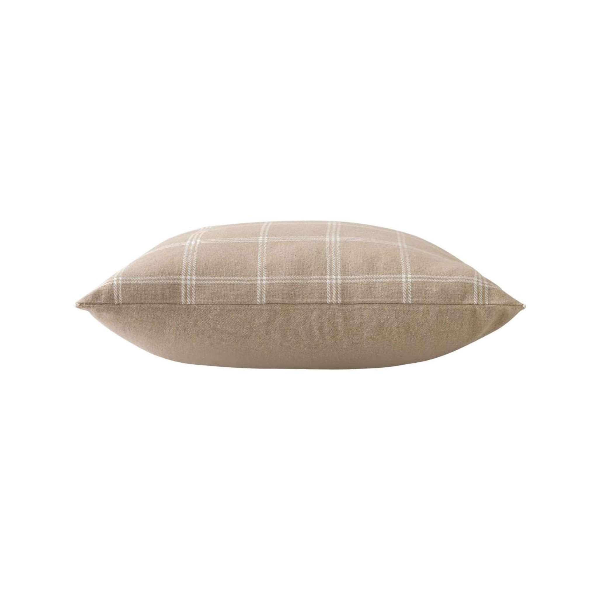 Voir la diapositive 2 : Douceur d'Intérieur Coussin déco à carreaux  everest  45x45cm sable