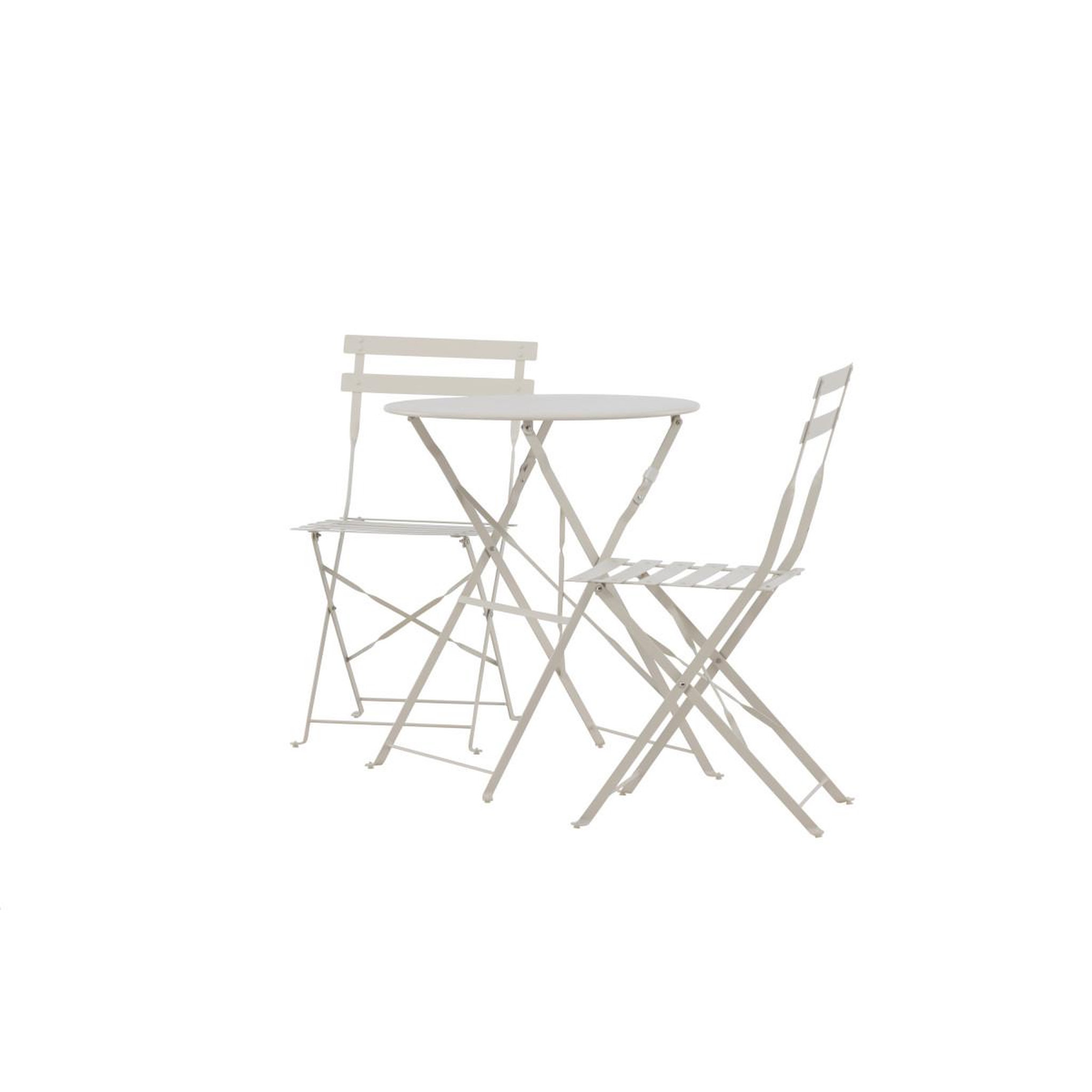 Voir la diapositive 6 : Paris Prix Ensemble table de jardin & 2 chaises  tao  71cm beige