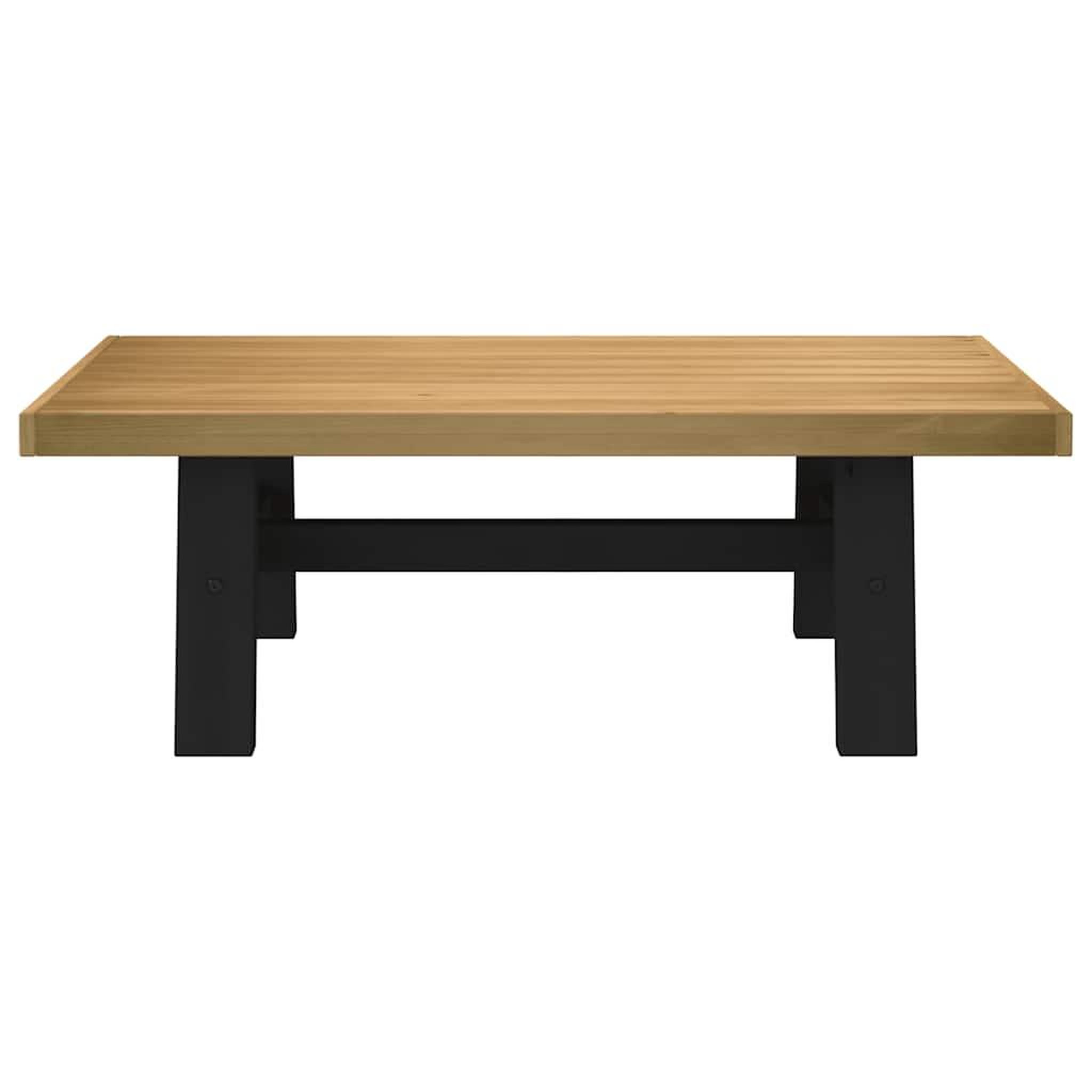 Voir la diapositive 3 : VIDAXL Table basse NOAIN pieds en forme de A 120x60x40 cm massif pin
