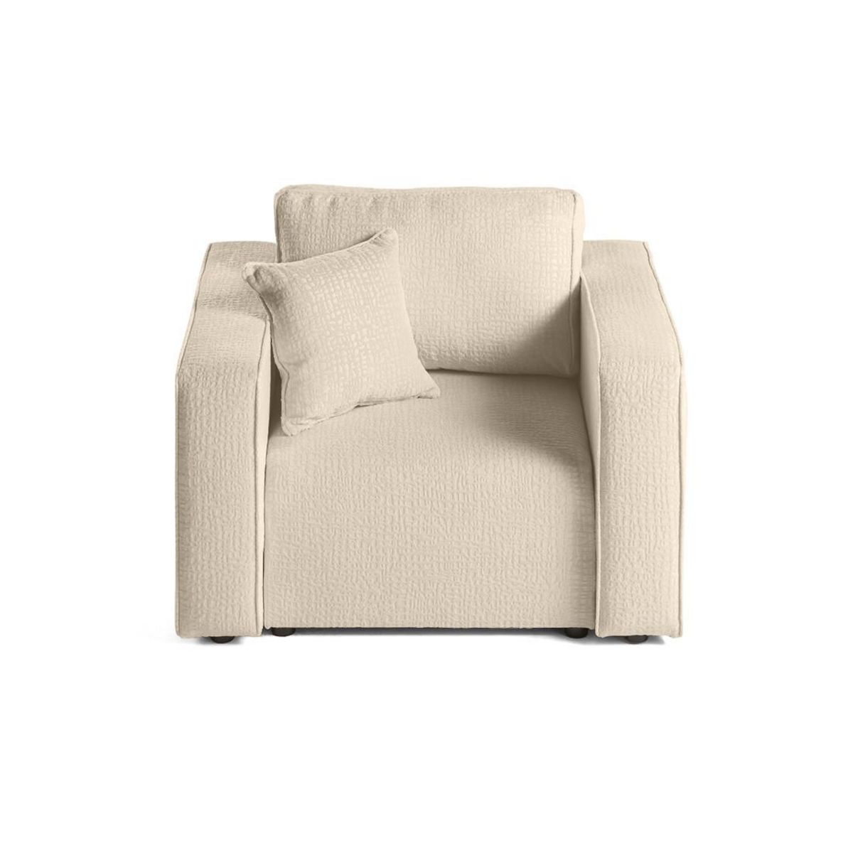 BEST MOBILIER Topaze - fauteuil - en tissu velours relief