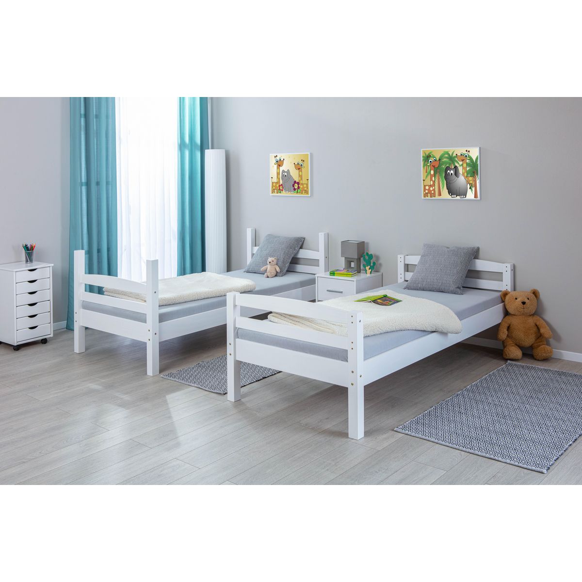 Lit supersposé  en bois massif 90 x 200cm RICK