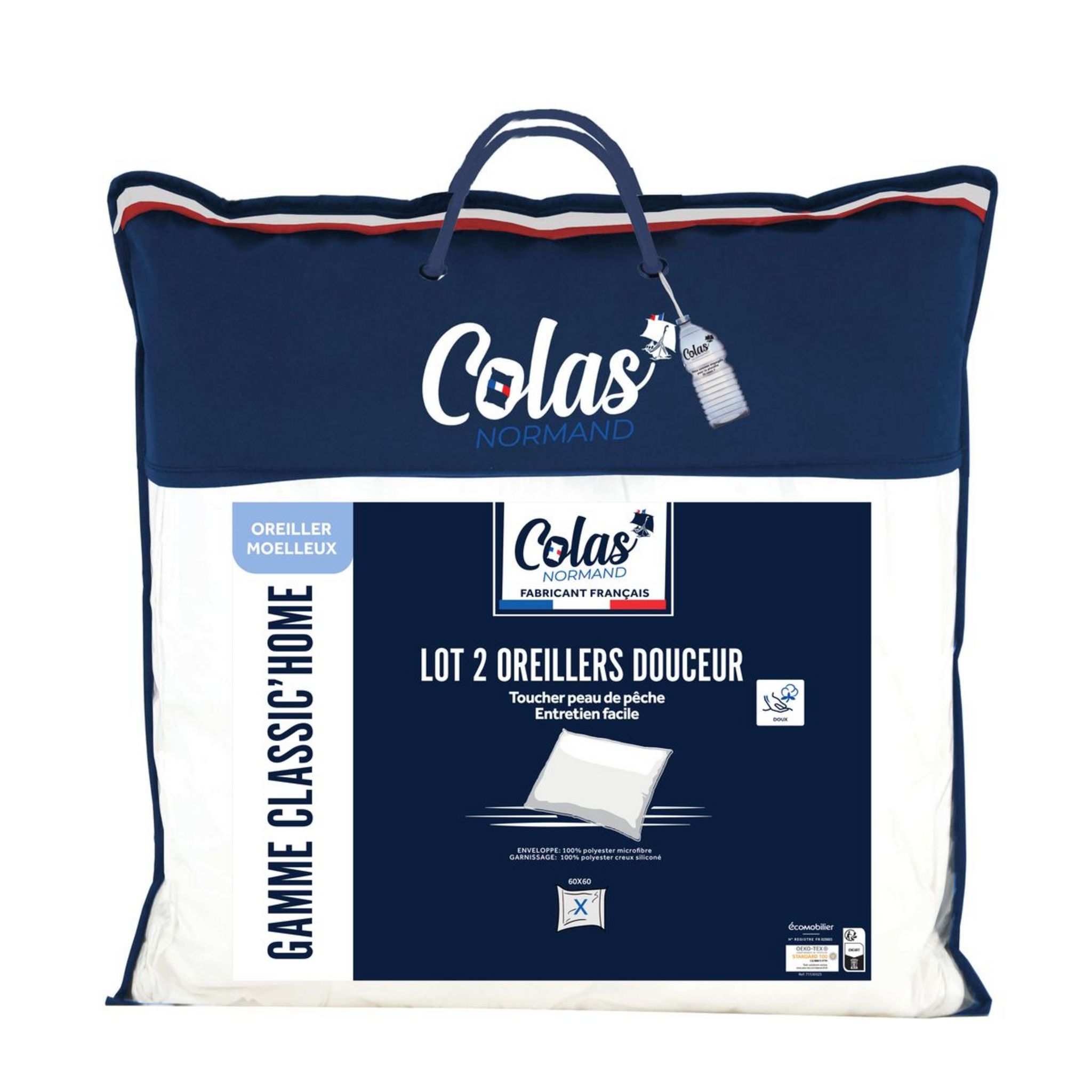 Colas Normand |Surmatelas Moelleux | 180X200Cm |Enveloppe Percale De