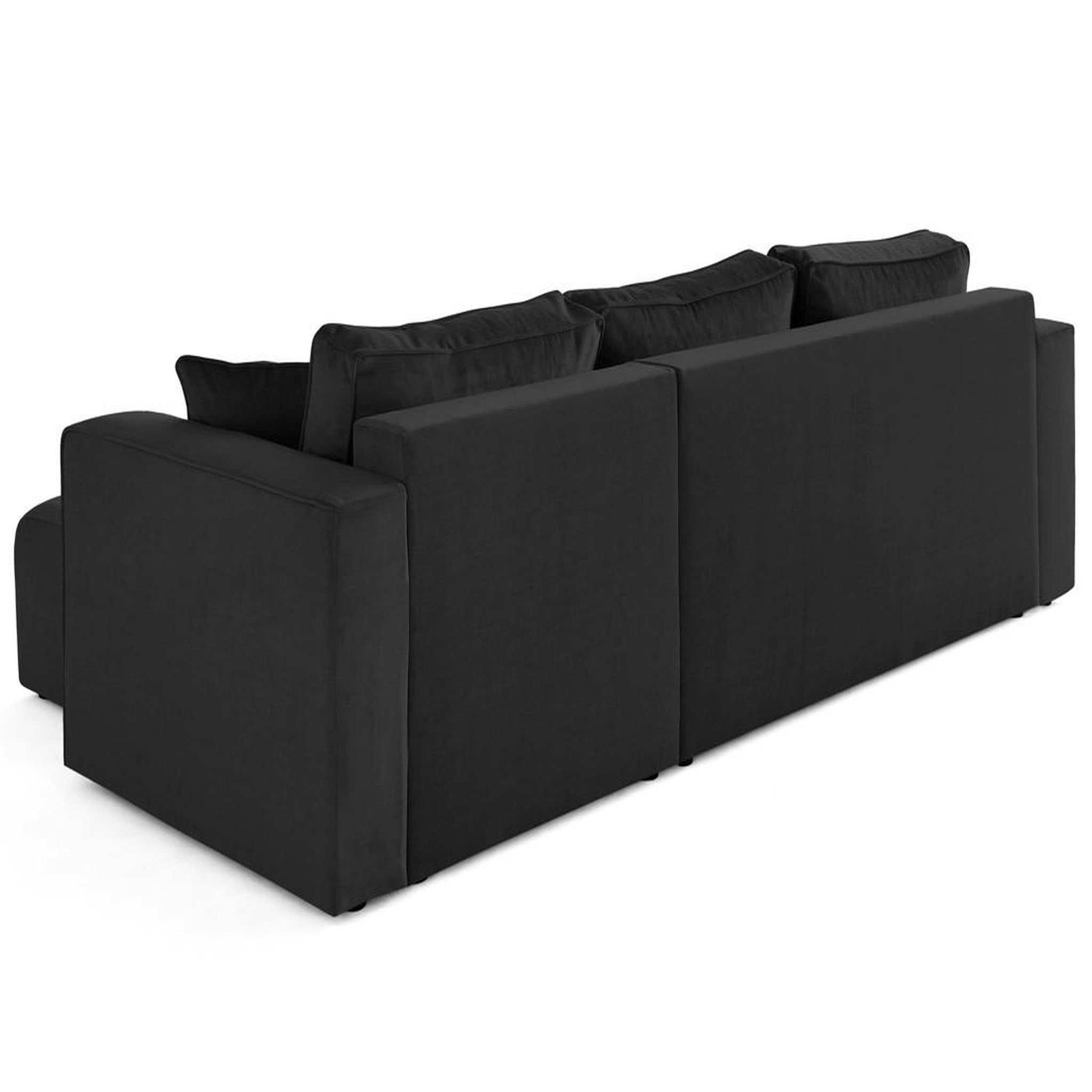 Voir la diapositive 5 : BEST MOBILIER Topaze - canapé d'angle déhoussable réversible 4 places en velours