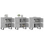 Voir la diapositive 3 : VIDAXL Buffets 3 pcs gris beton bois d'ingenierie