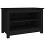 Voir la diapositive 2 : VIDAXL Banc a chaussures Noir 70x38x45,5 cm Bois de pin massif
