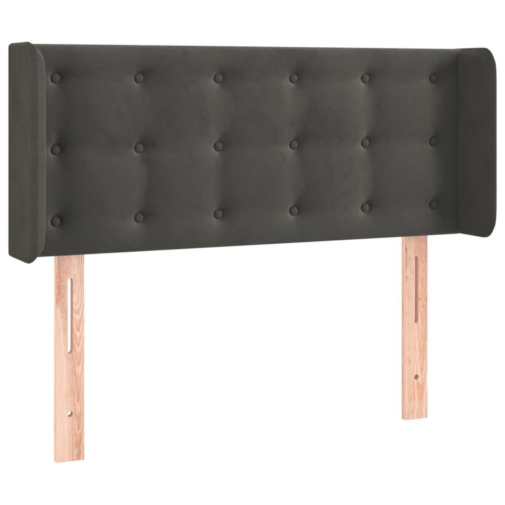 Voir la diapositive 3 : VIDAXL Tete de lit a LED Gris fonce 93x16x78/88 cm Velours