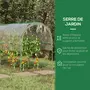 OUTSUNNY Serre de jardin serre à tomates dim. 4L x 1,23l x 1,71H m acier thermolaqué vert PVC haute densité transparent