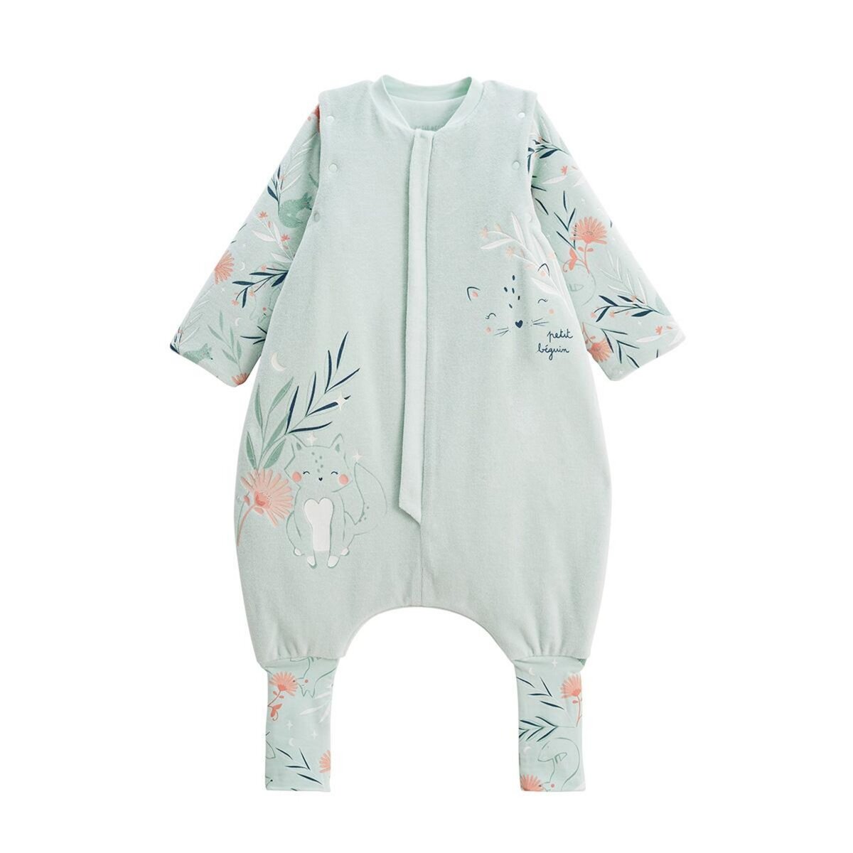 Petit Béguin Turbulette TOG2 en velours avec pieds retroussables et manches amovibles Dina