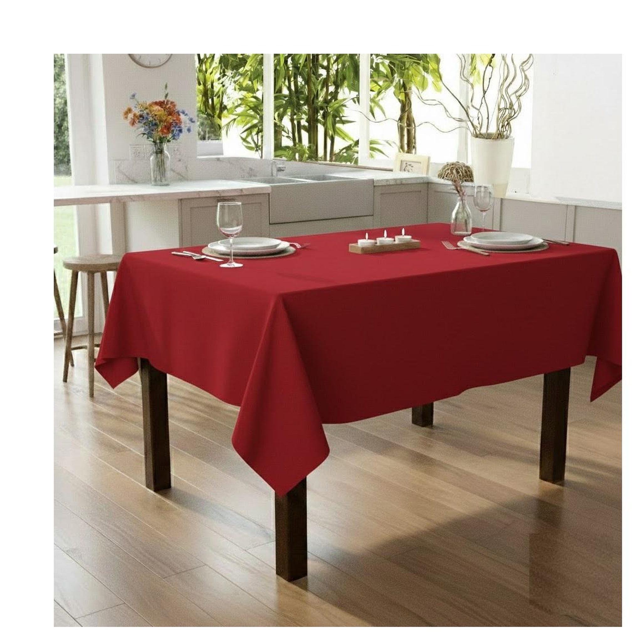 Voir la diapositive 2 : Eden Nappe en polyester finition ourlet nels