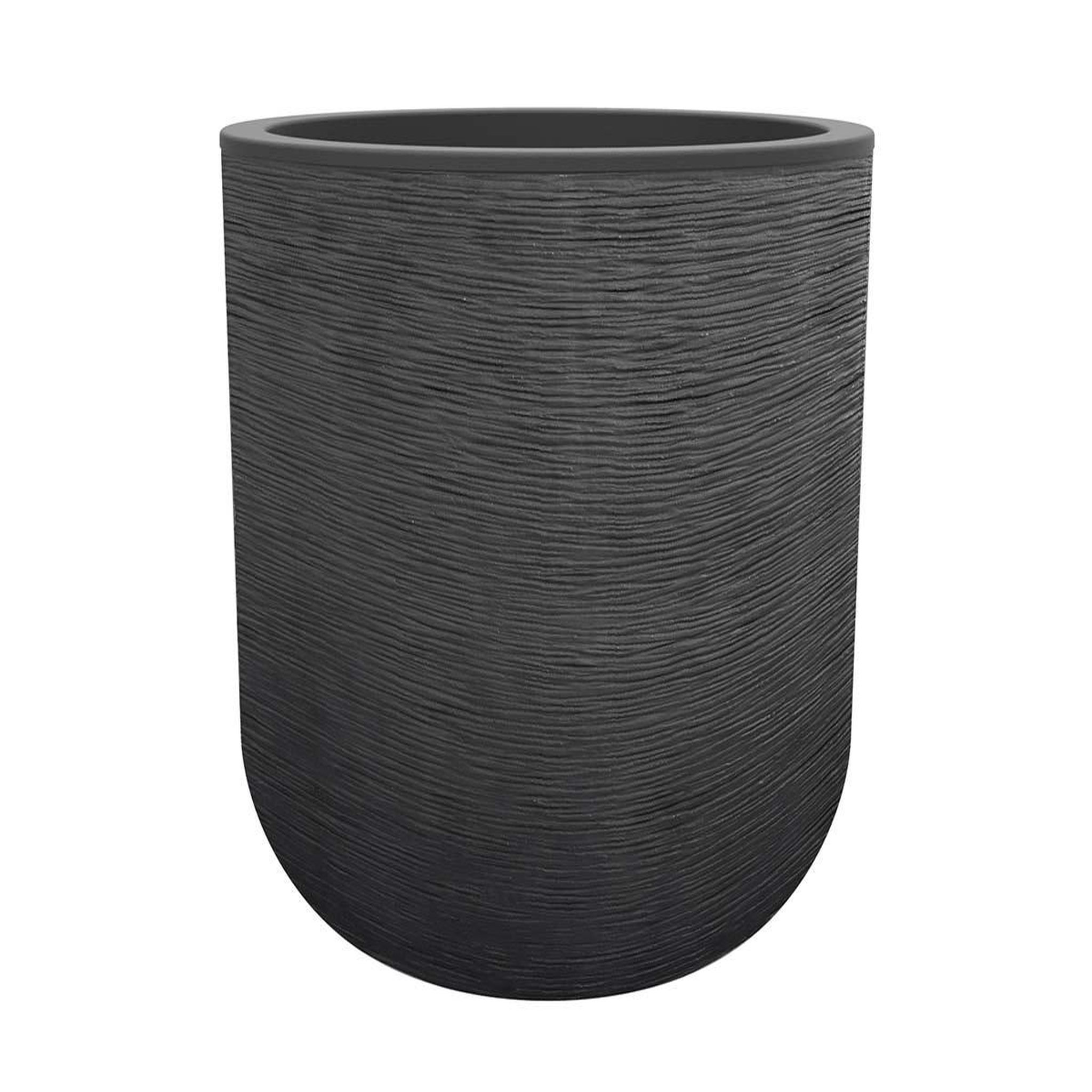Eda Pot de fleurs rond en plastique graphit up anthracite - ø 50 cm - eda