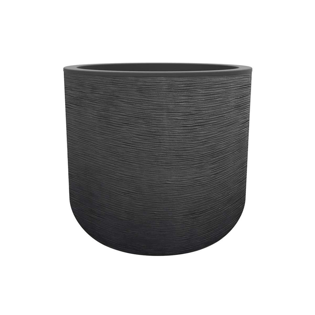Eda Pot de fleurs rond en plastique Graphit Up anthracite - Ø 50 cm - Eda