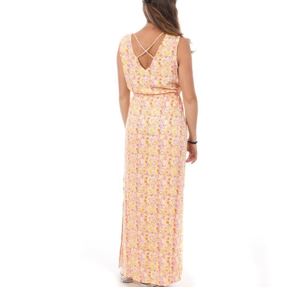 Vero Moda Robe  ongue Blanche/Jaune Femme Vero Moda 10286770