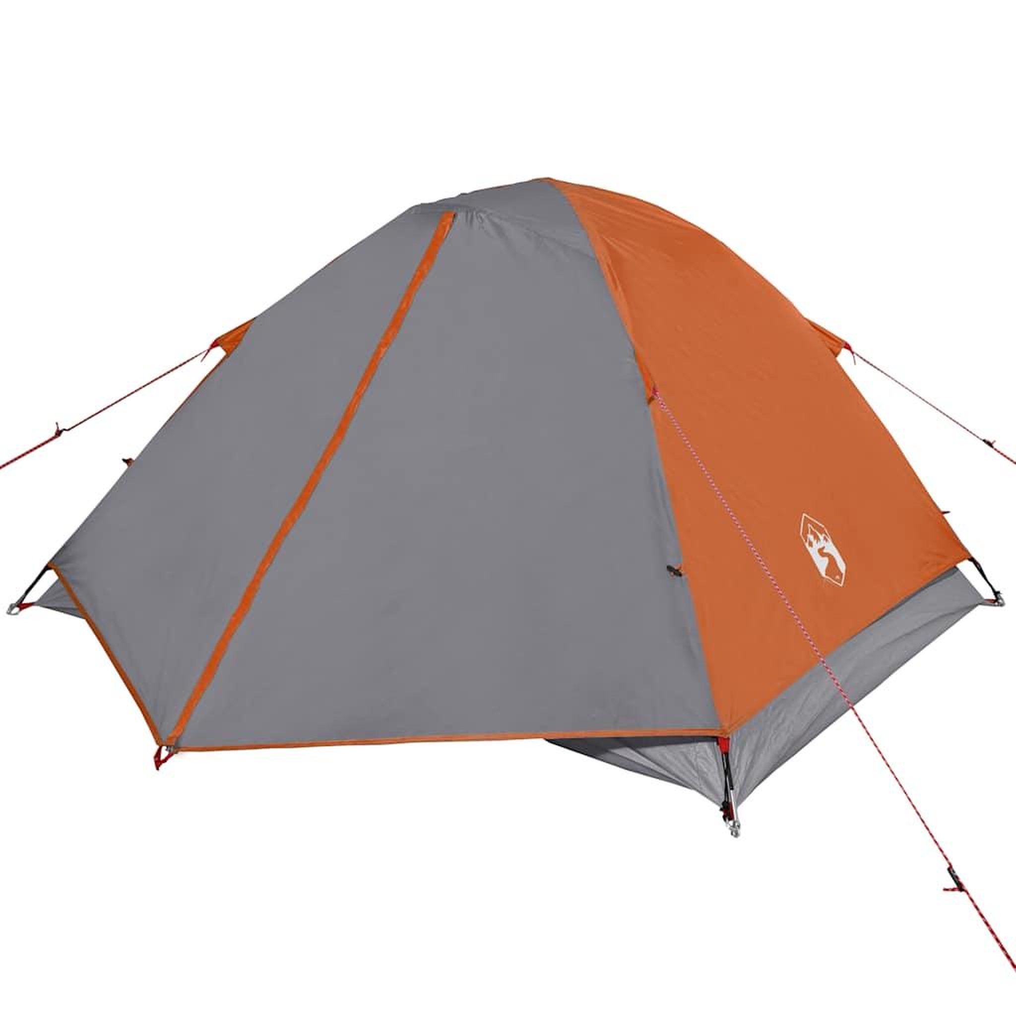 Voir la diapositive 5 : VIDAXL Tente de camping a dome 3 personnes orange impermeable