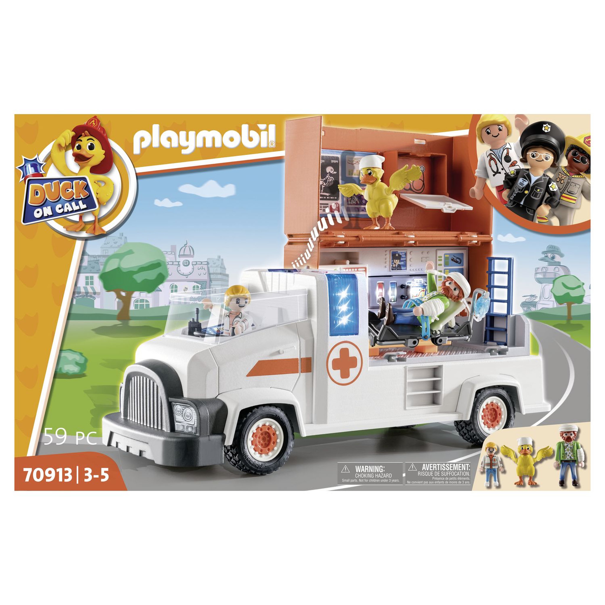 Voir la diapositive 2 : PLAYMOBIL 70913 - Duck on Call - Ambulance 