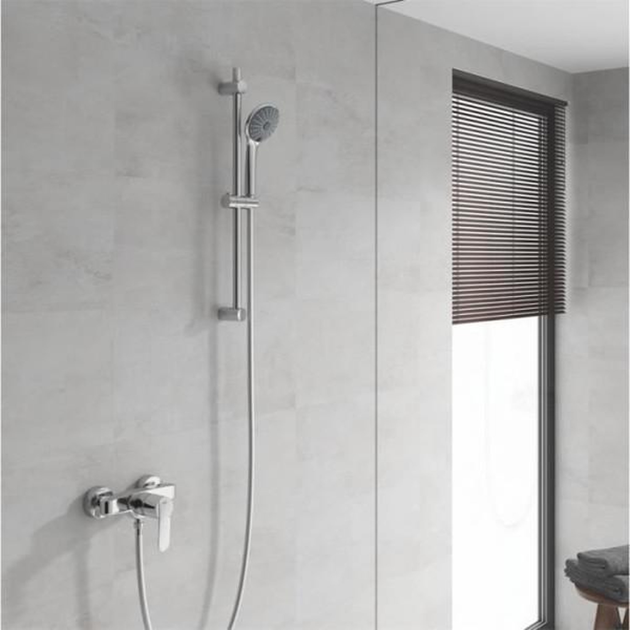 Voir la diapositive 2 : Grohe Ensemble de douche 3 jets - grohe - vitalio joy 110 massage - flexible lisse - systeme anti-torsion