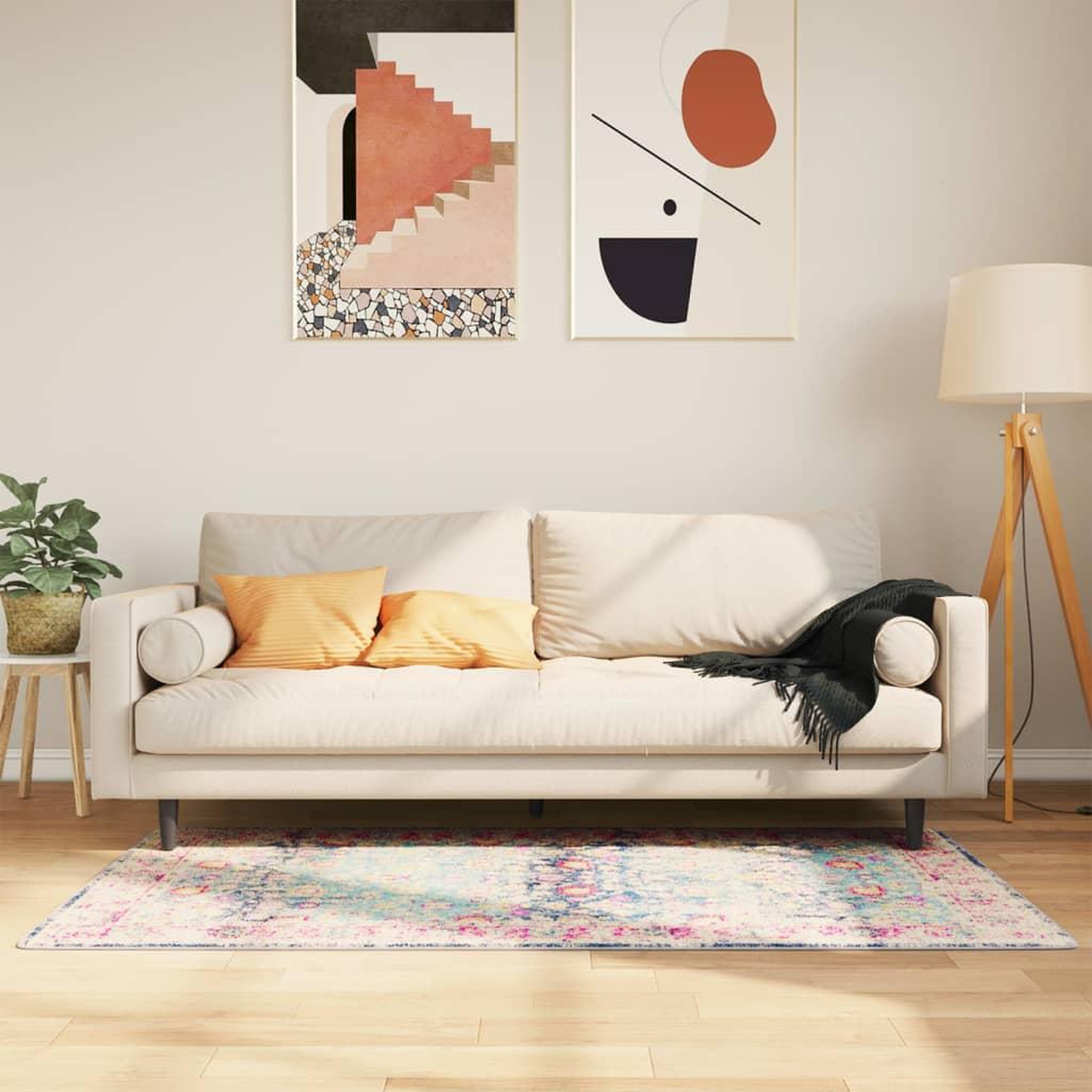 VIDAXL Tapis lavable multicolore 80x150 cm antiderapant