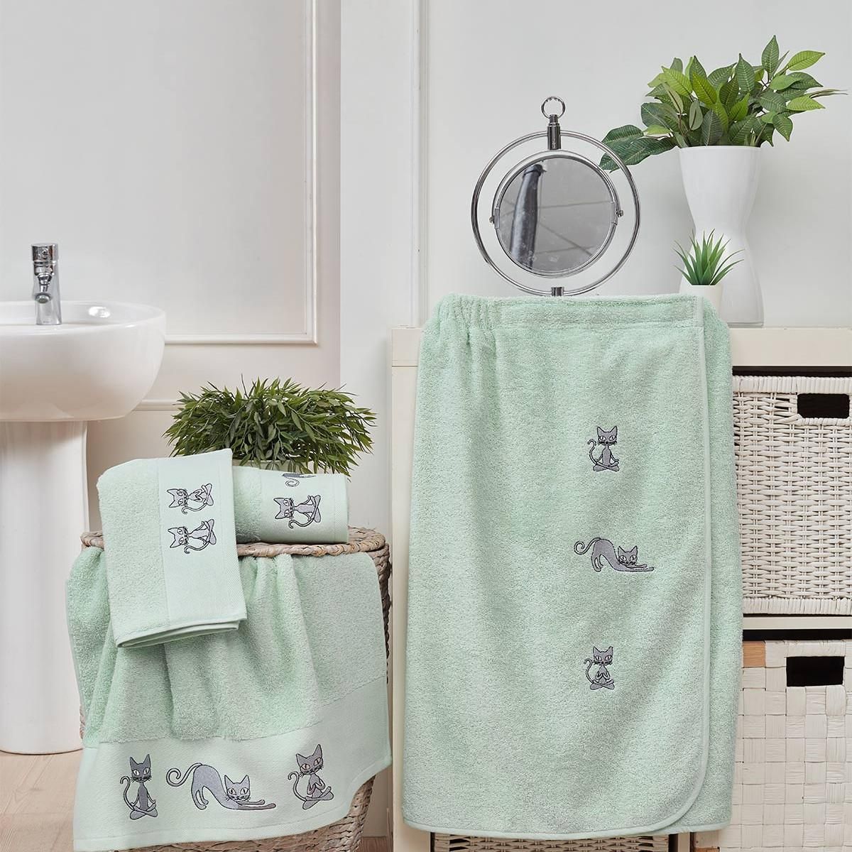 Sensei Maison Drap de bain YOGI CAT