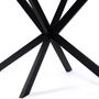 Voir la diapositive 4 : ID MARKET Table à manger rectangle ALIX 8 personnes pied araignée noir et plateau effet marbre blanc ALASKA 160 cm
