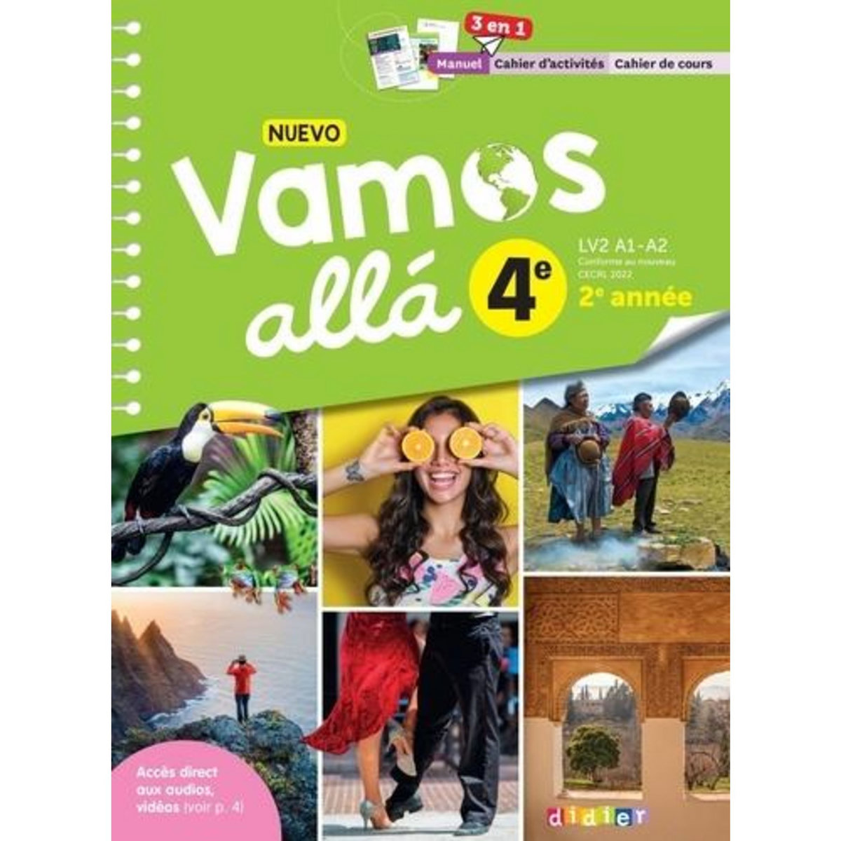 ESPAGNOL 4E NUEVO VAMOS ALLA. 3 EN 1 MANUEL DE L'ELEVE, CAHIER D'ACTIVITES, CAHIER DE COURS, EDITION 2023, Hérard Arnaud