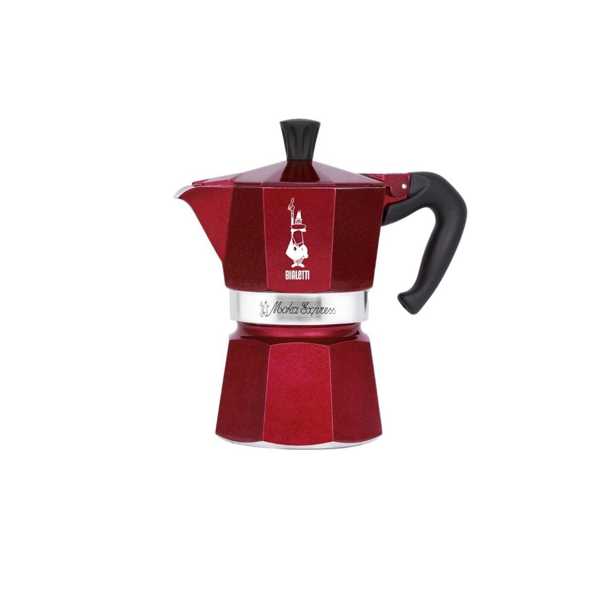 BIALETTI Cafetière italienne 3 tasses rouge. - 0009901