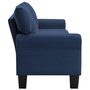 Voir la diapositive 4 : VIDAXL Canape a 4 places Bleu Tissu