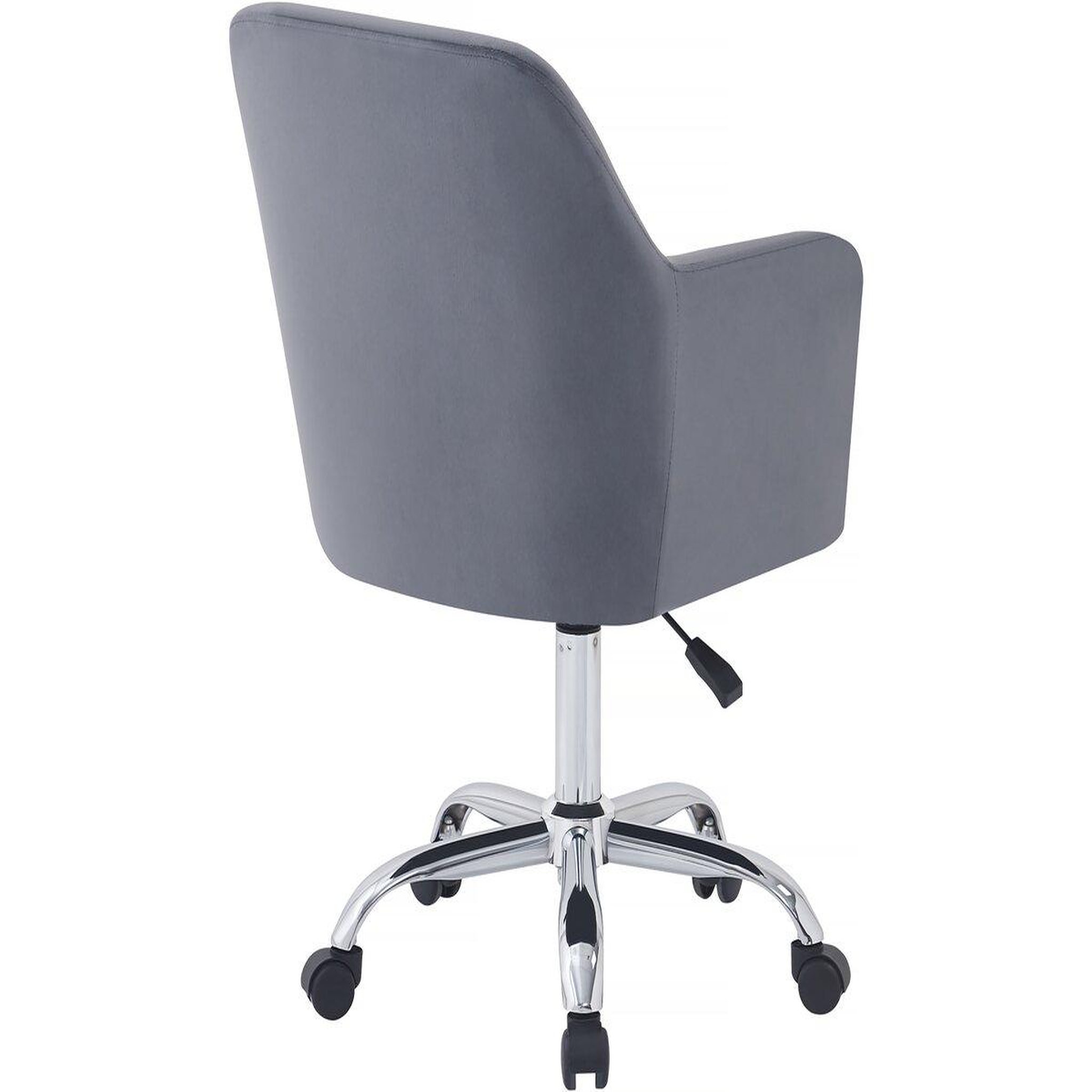 Voir la diapositive 4 : Habitat et Jardin Chaise de bureau en velours ajustable  Ophélie  - Gris