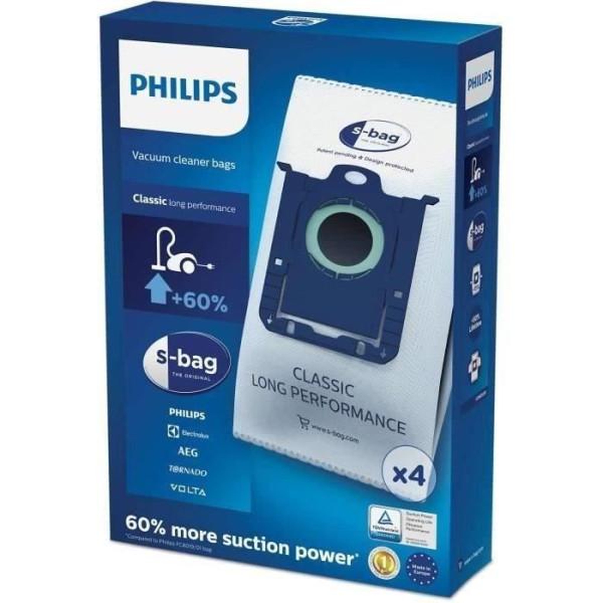 Voir la diapositive 3 : Philips Lot de 4 sacs jetables classiques longues performances - fc8021/03