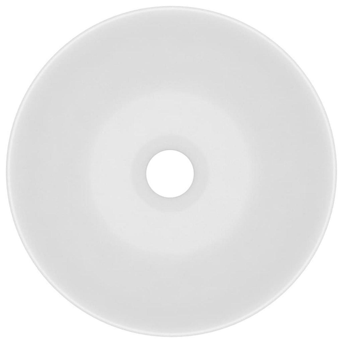 VIDAXL Lavabo de salle de bain Ceramique Blanc mat Rond