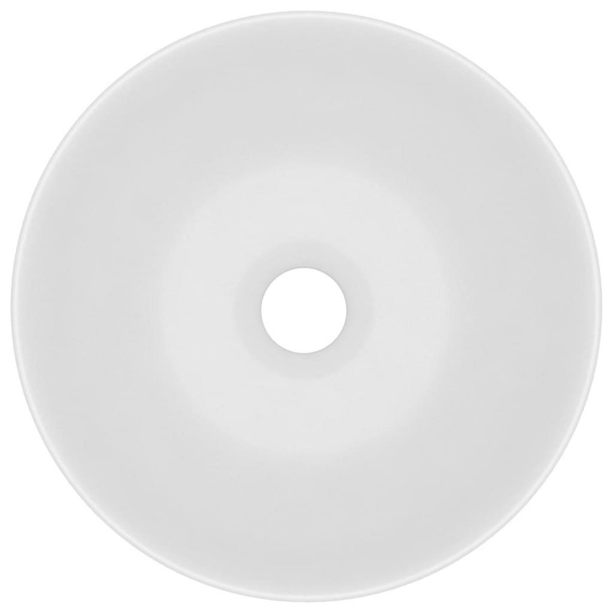 VIDAXL Lavabo de salle de bain Ceramique Blanc mat Rond